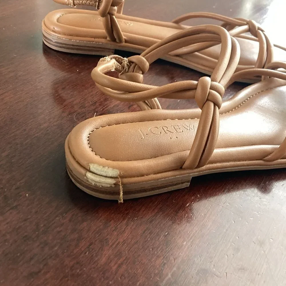 J.Crew Factory knotted rope slip-on sandals